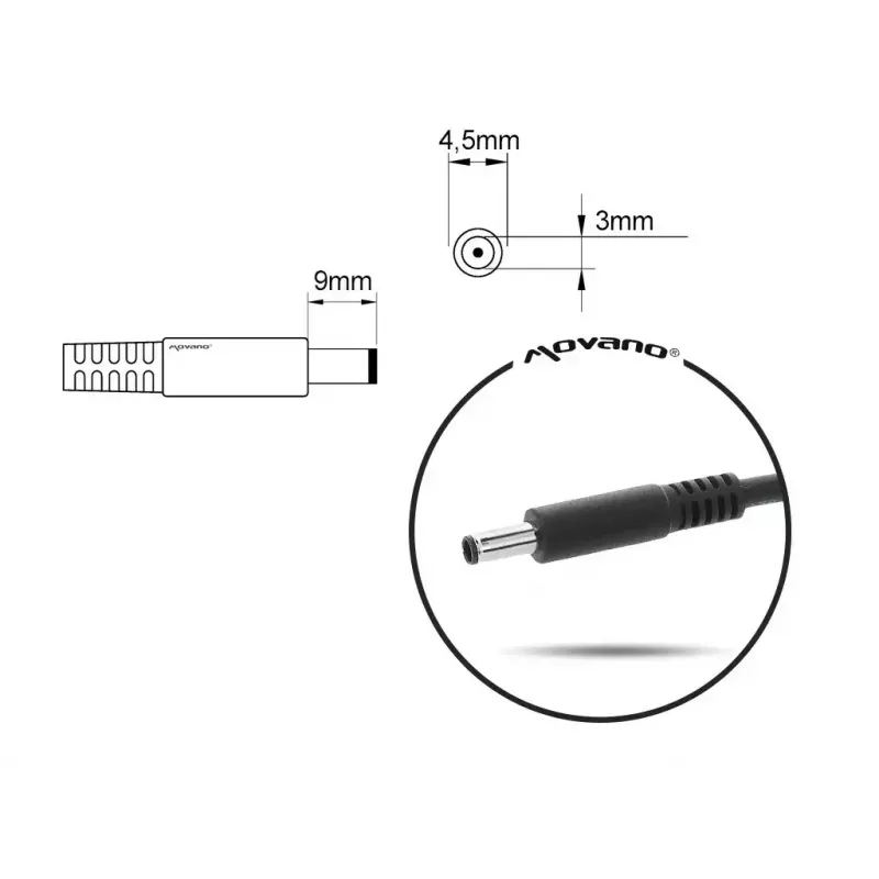 MITSU Netzteil 5ZM018 19,5V 3,34A mit 4,5×3,0 mm Stecker für Dell
