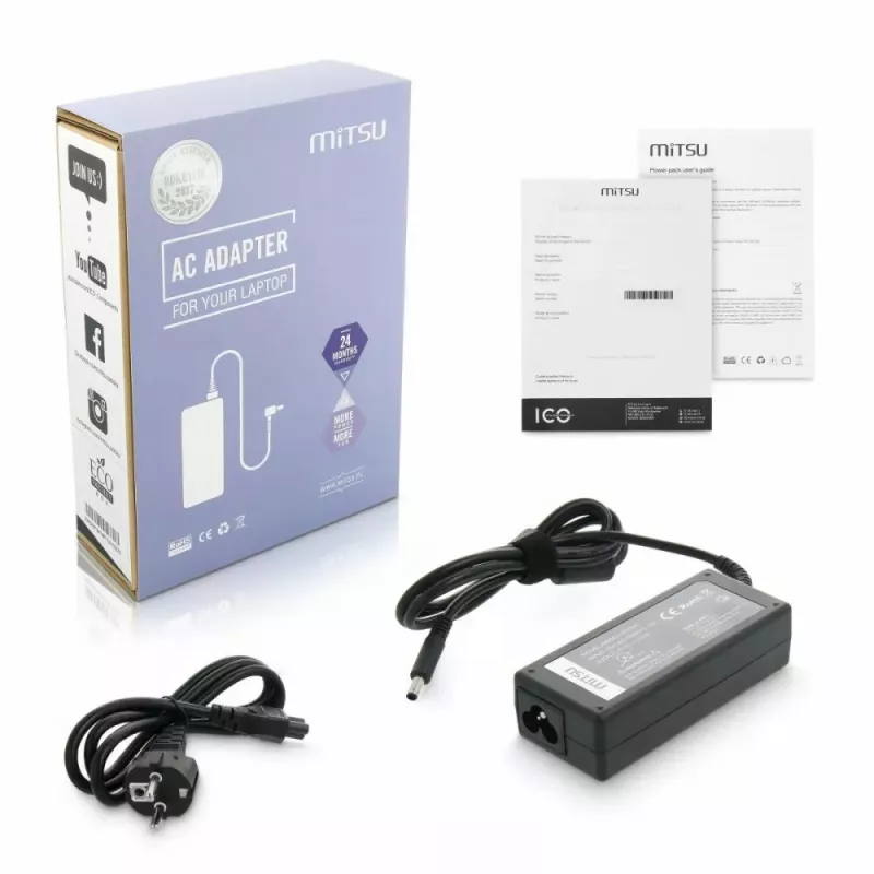 MITSU Netzteil 5ZM018 19,5V 3,34A mit 4,5×3,0 mm Stecker für Dell