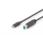 DIGITUS ASSMANN USB Typ-C Verbindungskabel, Typ C auf B M/M, 2m 3A, 5GB Version schwarz