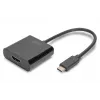 DIGITUS USB Type-C auf HDMI Adapter, 4K/30Hz Kabellänge: 20cm schwarz