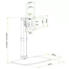 Techly ICA-LCD 260 Monitorhalterung / Ständer 68,6 cm (27 Zoll) Schreibtisch Weiß