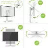 Techly ICA-LCD 260 Monitorhalterung / Ständer 68,6 cm (27 Zoll) Schreibtisch Weiß