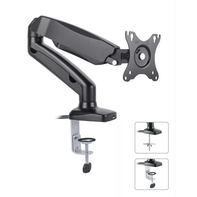 Techly ICA-LCD 514 Monitorhalterung / Standfuß 68,6 cm (27 Zoll) Tisch Schwarz