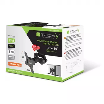 Techly ICALCD100BK Tischhalterung Schwarz