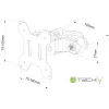 Techly ICALCD100BK Tischhalterung Schwarz