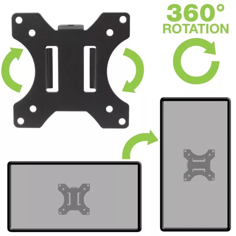 Techly ICALCD100BK Tischhalterung Schwarz