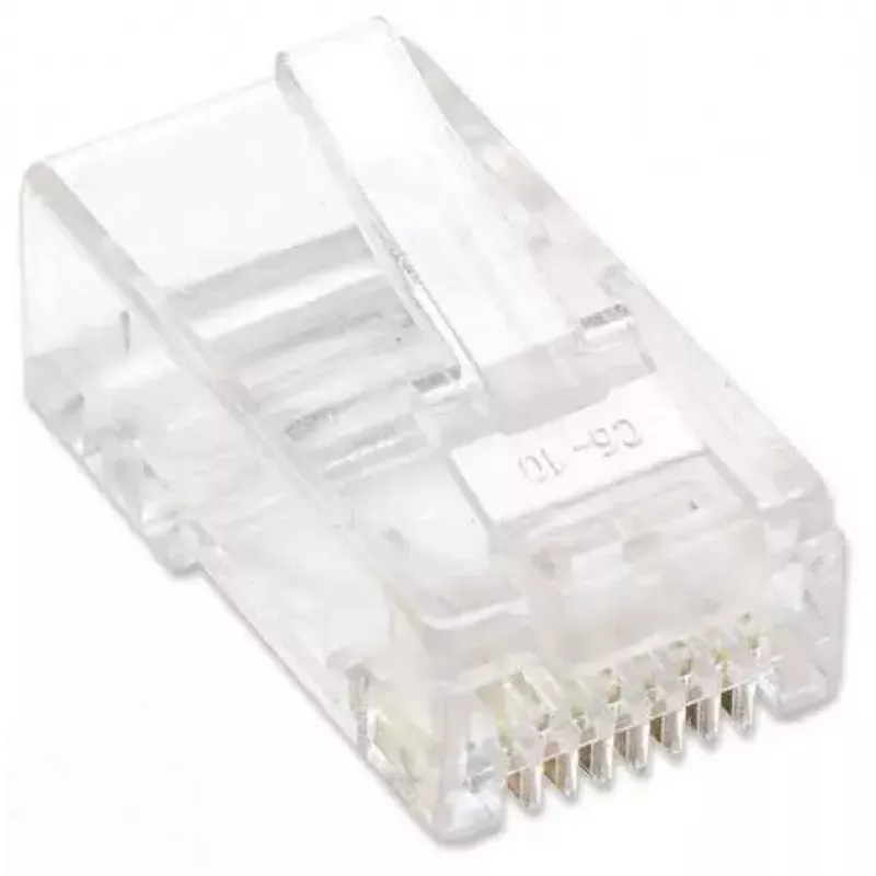 Intellinet RJ45 Modularstecker, Cat5e, UTP, 3-zackig, für Volldraht, 15 µ vergoldete Kontakte, 100er-Pack