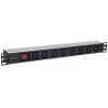 Intellinet 19 Zoll 1U Rackmount 8-fach C13 Power Distribution Unit (PDU) mit abnehmbarem Netzkabel und rückseitigem C20 Eingang