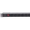 Intellinet 19 Zoll 1U Rackmount 8-fach C13 Power Distribution Unit (PDU) mit abnehmbarem Netzkabel und rückseitigem C20 Eingang