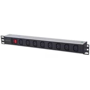 Intellinet 19 Zoll 1U Rackmount 8-fach C13 Power Distribution Unit (PDU) mit abnehmbarem Netzkabel und rückseitigem C20 Eingang