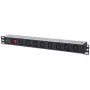 Intellinet 19 Zoll 1U Rackmount 8-fach C13 Power Distribution Unit (PDU) mit abnehmbarem Netzkabel und rückseitigem C20 Eingang