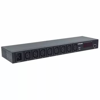 Intellinet 19 inch Intelligente 8-Port-PDU, 19 inch Rack-montierbare C13 Intelligente Stromverteilereinheit; überwacht Leistung, Temperatur und Luftfeuchtigkeit