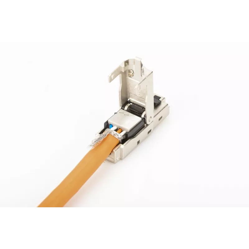 DIGITUS CAT6a Feldkonfektionierbarer Stecker - STP, Staubschutzkappe, Knickschutz