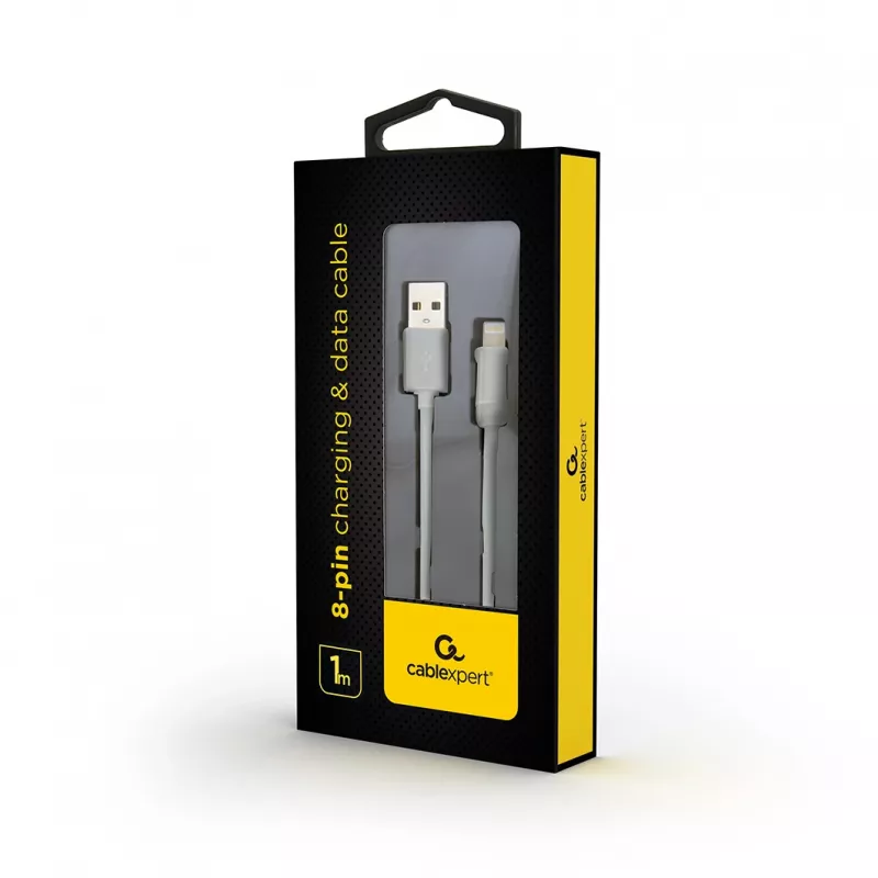 GEMBIRD USB-auf-8-Pin Lade- und Datenkabel, 1m – Weiß