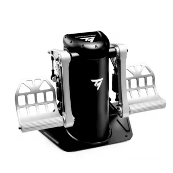 Thrustmaster TPR Rudder Schwarz, Silver USB Flight Sim Analogue PC