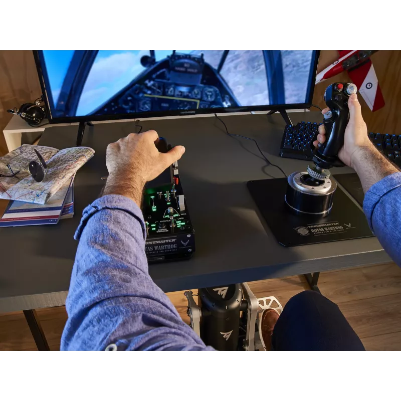 Thrustmaster TPR Rudder Schwarz, Silver USB Flight Sim Analogue PC