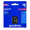 MicroSDHC-Speicherkarte GOODRAM 16 GB Class 10 UHS-I (U1), Lesen 100 MB/s, Schreiben 10 MB/s, magnetgeschützt, mit SD-Adapter