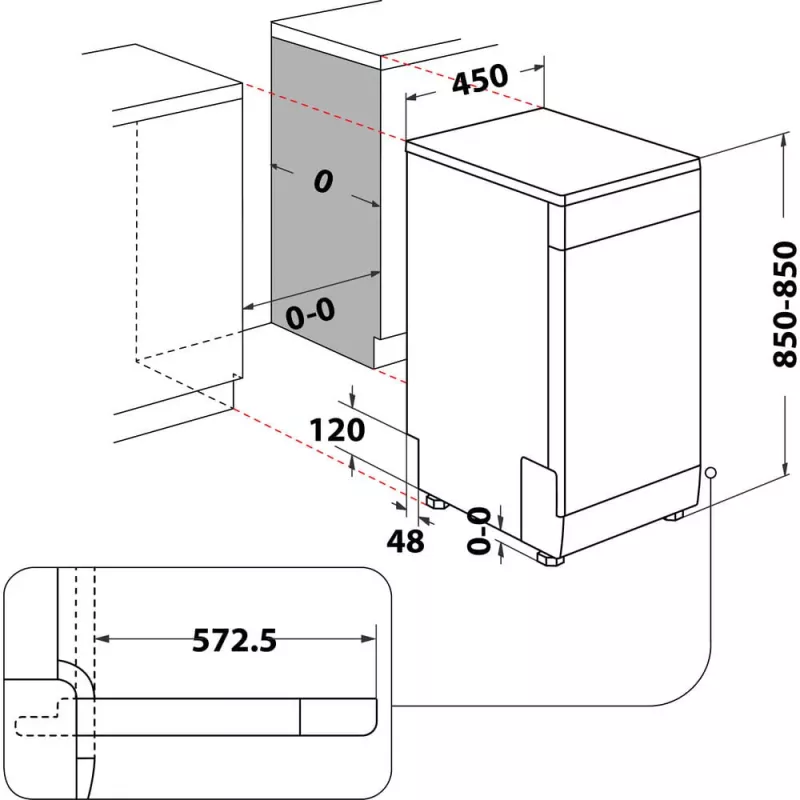 Whirlpool WSFO 3O23 PF Freistehend 10 Maßgedecke
