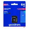 MicroSDXC-Speicherkarte GOODRAM 64 GB UHS-I Class 10 (U1), Lesegeschwindigkeit 100 MB/s, Schreibgeschwindigkeit 10 MB/s, mit SD-Adapter, schwarz
