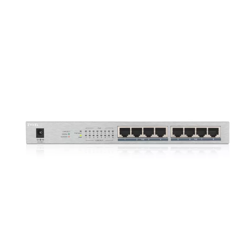 Zyxel GS1008HP Unmanaged Gigabit Ethernet (10/100/1000) Power over Ethernet (PoE) Grau