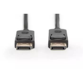 DIGITUS DisplayPort-Verbindungskabel, DP M/M, 2m mit Verriegelung, DP, 1.1a konform schwarz