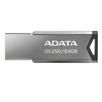 CompactFlash USB-Stick ADATA UV250 64 GB, silber, 45,4×14,9×5,35 mm, 5,6 g