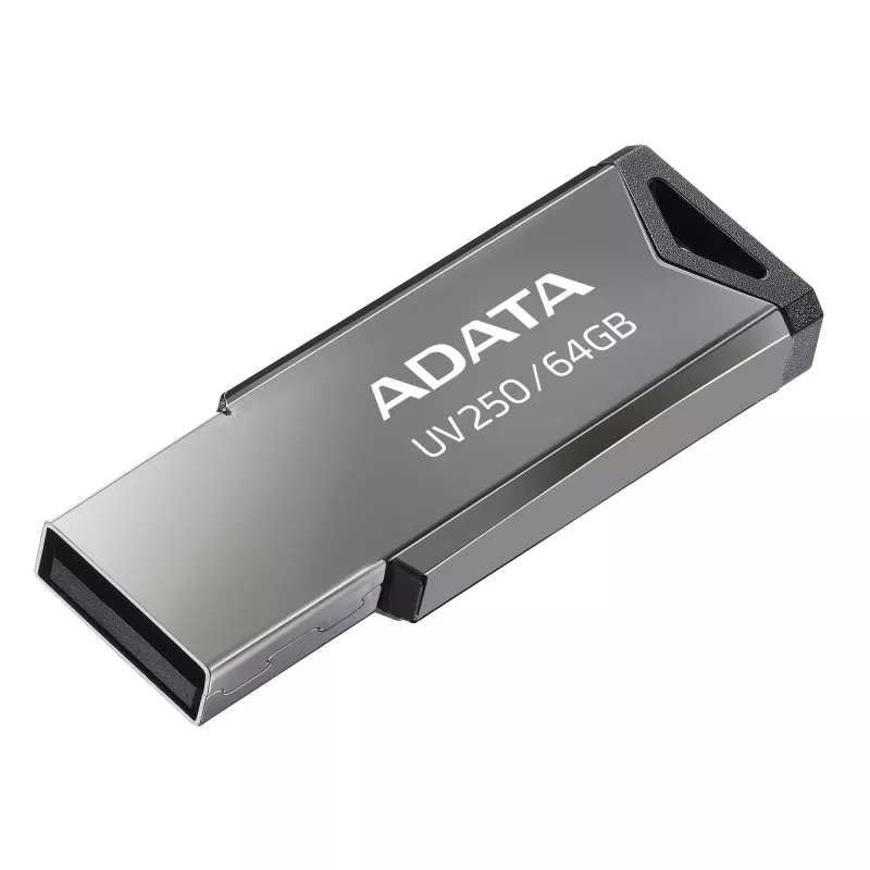 CompactFlash USB-Stick ADATA UV250 64 GB, silber, 45,4×14,9×5,35 mm, 5,6 g