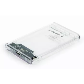 GEMBIRD USB 3.0 Gehäuse für 2,5 Zoll SATA HDD 9,5 mm, durchsichtiger Kunststoff