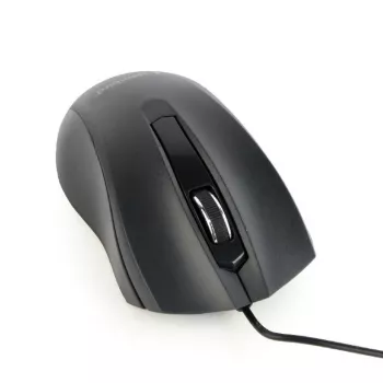 Kabelgebundene beidhändige optische Maus Gembird MUS-3B-01 — USB Typ-A, 1000 DPI, 3 Tasten, schwarz