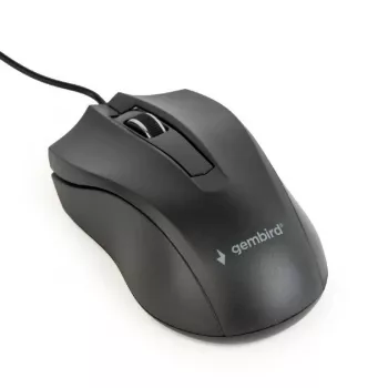 Kabelgebundene beidhändige optische Maus Gembird MUS-3B-01 — USB Typ-A, 1000 DPI, 3 Tasten, schwarz