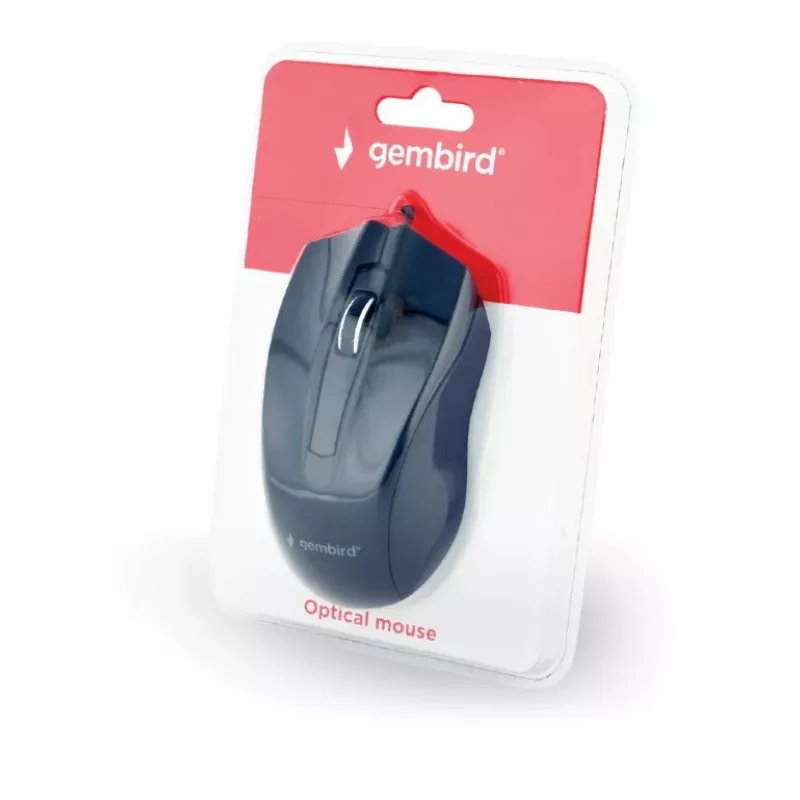 Kabelgebundene beidhändige optische Maus Gembird MUS-3B-01 — USB Typ-A, 1000 DPI, 3 Tasten, schwarz