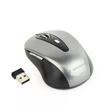 GEMBIRD Kabellose optische Maus MUSW-4B-04-BG – 4 Tasten Schwarz/Spacegrau