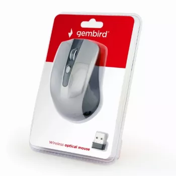 GEMBIRD Kabellose optische Maus MUSW-4B-04-BG – 4 Tasten Schwarz/Spacegrau