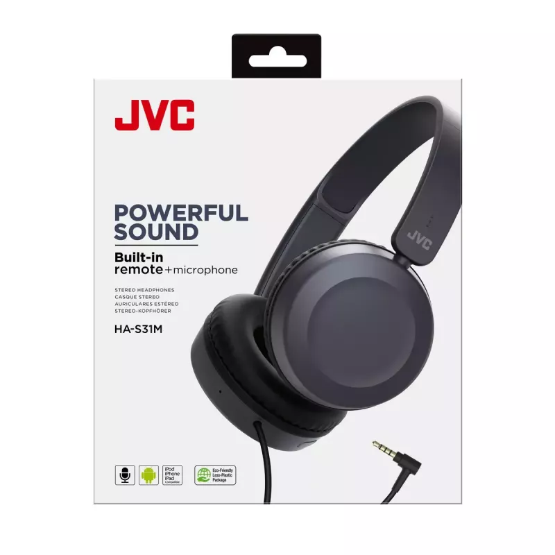 Headset JVC Powerful Sound Wired On Ear Blau