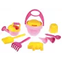 Lena Happy Sand Girls I 10 St., Sandspielzeug-Set, ab 1 Jahr, Rosa, Gelb