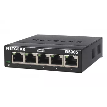 NETGEAR GS305 Unmanaged L2 Gigabit Ethernet (10/100/1000) Schwarz