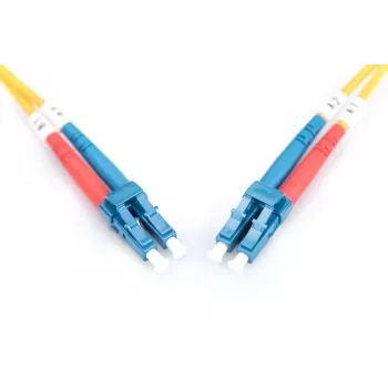 DIGITUS Glasfaser-Patchkabel, LC zu LC OS2, Singlemode 09/125 µm, Duplex, Länge 5m