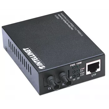 Intellinet Fast Ethernet Media Converter, 10/100Base-Tx auf 100Base-Fx (ST) Multimode, 2 km (1,24 Meilen)