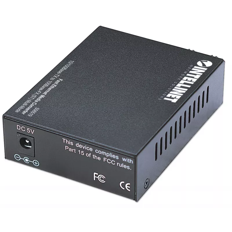 Intellinet Fast Ethernet Media Converter, 10/100Base-Tx auf 100Base-Fx (ST) Multimode, 2 km (1,24 Meilen)