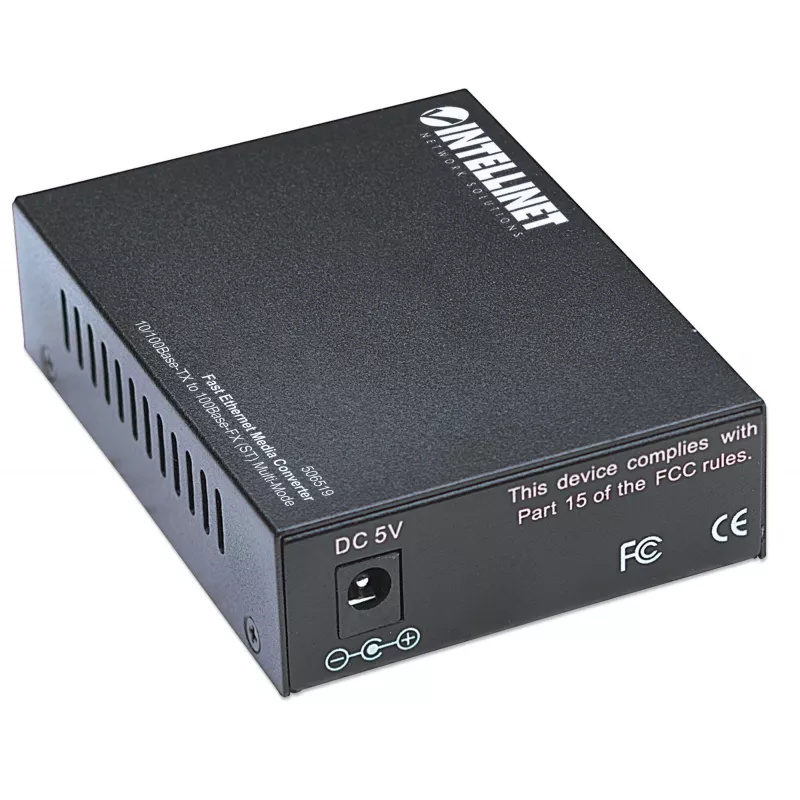 Intellinet Fast Ethernet Media Converter, 10/100Base-Tx auf 100Base-Fx (ST) Multimode, 2 km (1,24 Meilen)