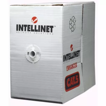 Intellinet Network Bulk Cat6 Kabel, 23 AWG, Massivdraht, 305 m, Grau, CCA, U/UTP, Box