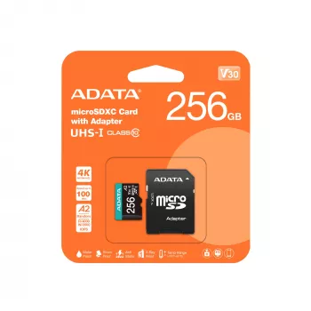 MicroSDXC ADATA Premier Pro 256GB UHS-I Modell AUSDX256GUI3V30SA2-RA1