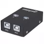 USB-Sharing-Switch MANHATTAN 162005, USB 2.0 Typ-B, 2 Anschlüsse, 480 Mbit/s, 1,5 m Kabel, weiß