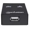 USB-Sharing-Switch MANHATTAN 162005, USB 2.0 Typ-B, 2 Anschlüsse, 480 Mbit/s, 1,5 m Kabel, weiß