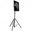 Manhattan Tripod Bodenständer für TV & Monitore, Standmontage, Für Bildschirme: 37 Zoll bis 65 Zoll, VESA-Kompatibilität: alles zwischen 200x200 bis 600x400mm - überprüfen Sie die Abmessungen der vier Befestigungslöcher auf der Rückseite des Bildschirms, um sicherzustellen, dass es passt, Max 35kg, Schwarz, LFD, Halterung