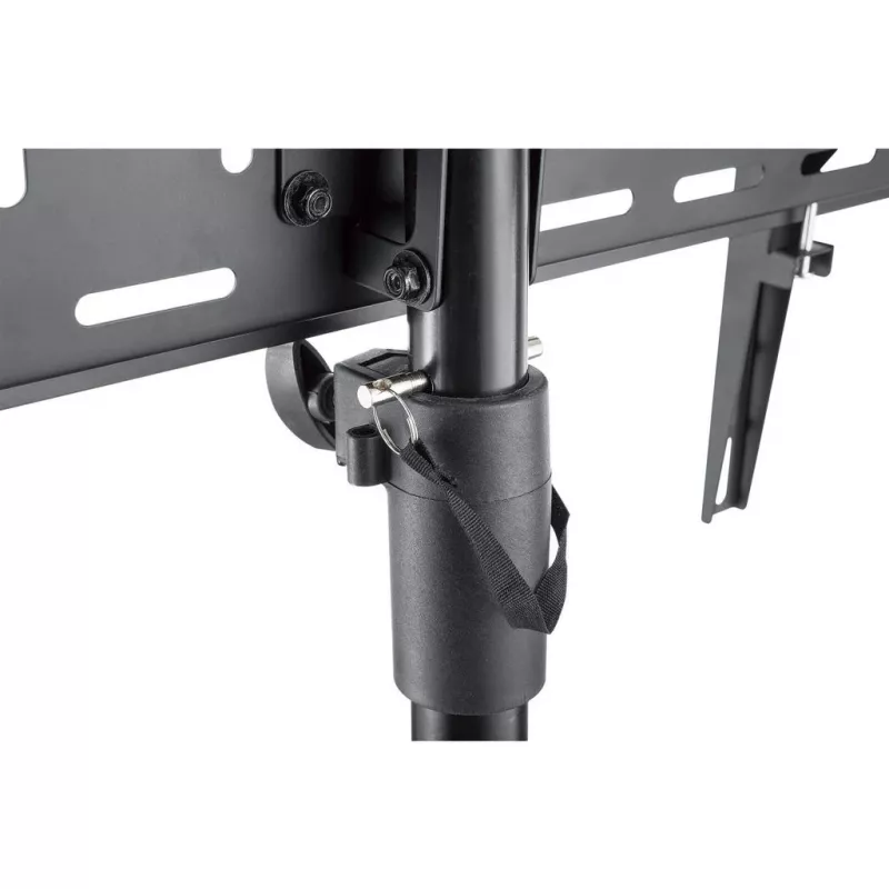 Manhattan Tripod Bodenständer für TV & Monitore, Standmontage, Für Bildschirme: 37 Zoll bis 65 Zoll, VESA-Kompatibilität: alles zwischen 200x200 bis 600x400mm - überprüfen Sie die Abmessungen der vier Befestigungslöcher auf der Rückseite des Bildschirms, um sicherzustellen, dass es passt, Max 35kg, Schwarz, LFD, Halterung