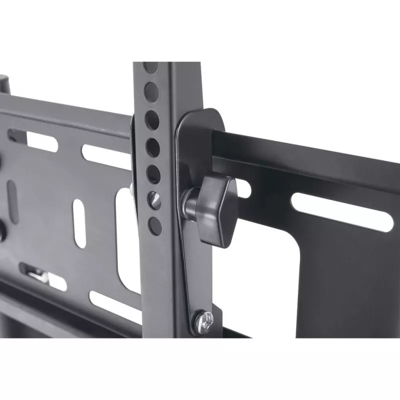 Manhattan Tripod Bodenständer für TV & Monitore, Standmontage, Für Bildschirme: 37 Zoll bis 65 Zoll, VESA-Kompatibilität: alles zwischen 200x200 bis 600x400mm - überprüfen Sie die Abmessungen der vier Befestigungslöcher auf der Rückseite des Bildschirms, um sicherzustellen, dass es passt, Max 35kg, Schwarz, LFD, Halterung