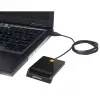 Kontakt-Chipkartenleser MANHATTAN 102049 — USB 2.0, Kabel 1,05 m, Schwarz, ABS-Gehäuse