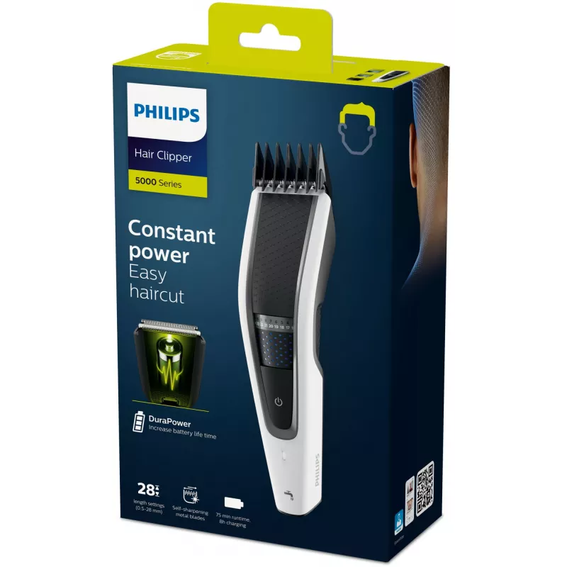 Philips 5000er Serie HC5610/15 Haarschneider / Barttrimmer, Schwarz, Weiß 28 Nickel-Metallhydrid (NiMH)