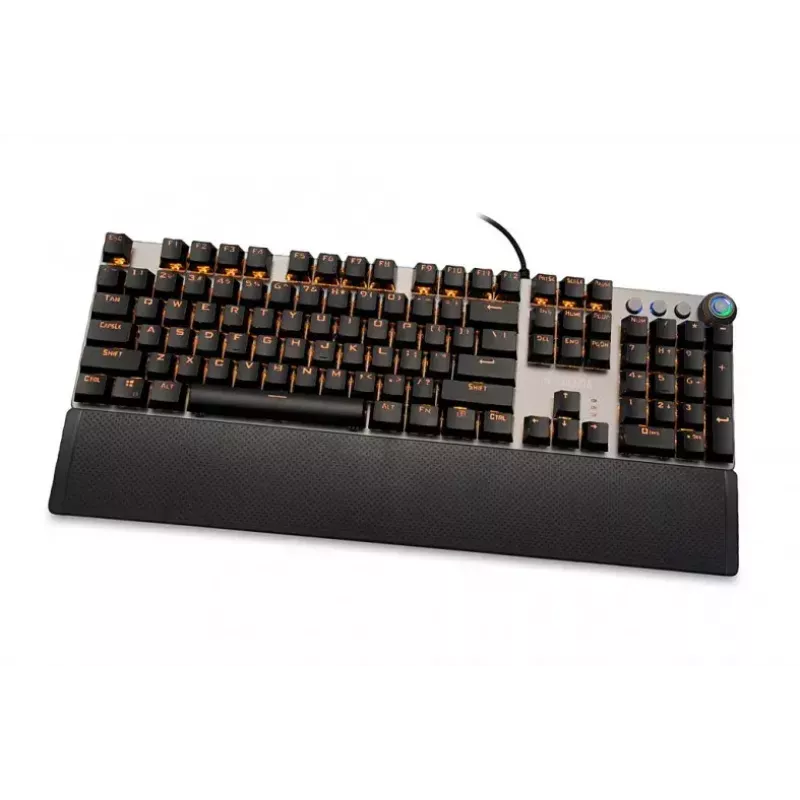 Kabelgebundene mechanische Gaming-Tastatur IBOX AURORA K-4 — QWERTY, 108 Tasten, einstellbare LED-Hintergrundbeleuchtung, wasserdicht, USB, 1,6 m Kabel
